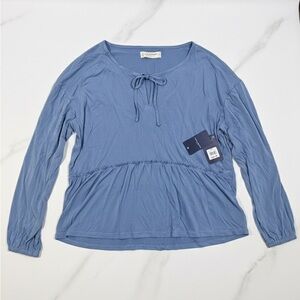 Lucky Brand Blue Long Sleeve Top